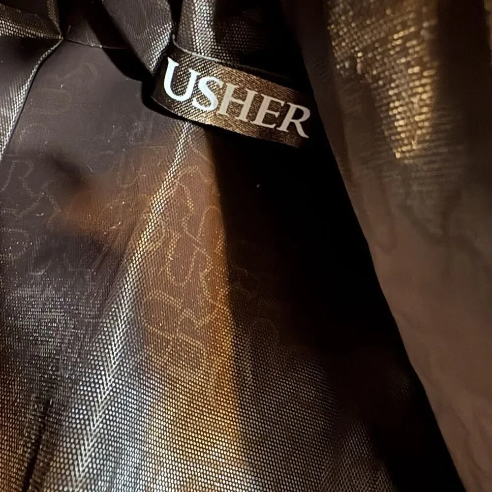 Usher UR‎ Duffel Messenger Bag Handbag Weekender Brown